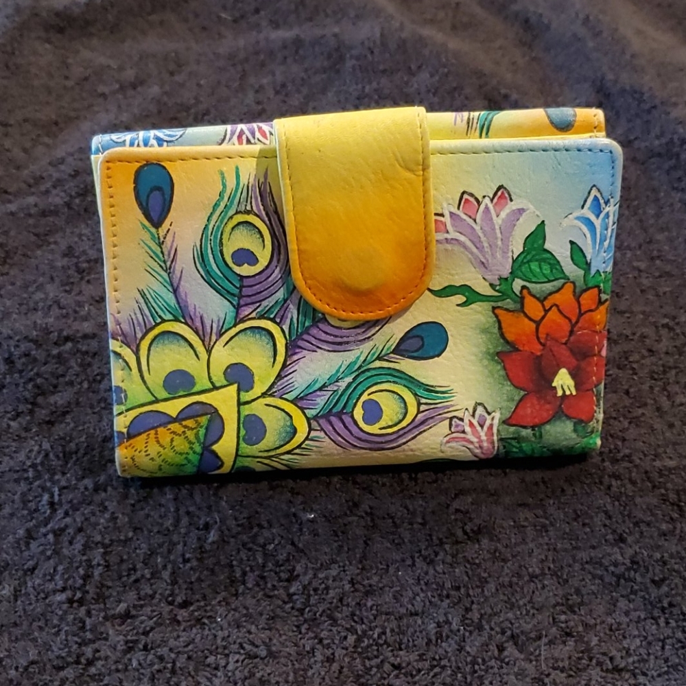 Hand Painted Leather Wallet